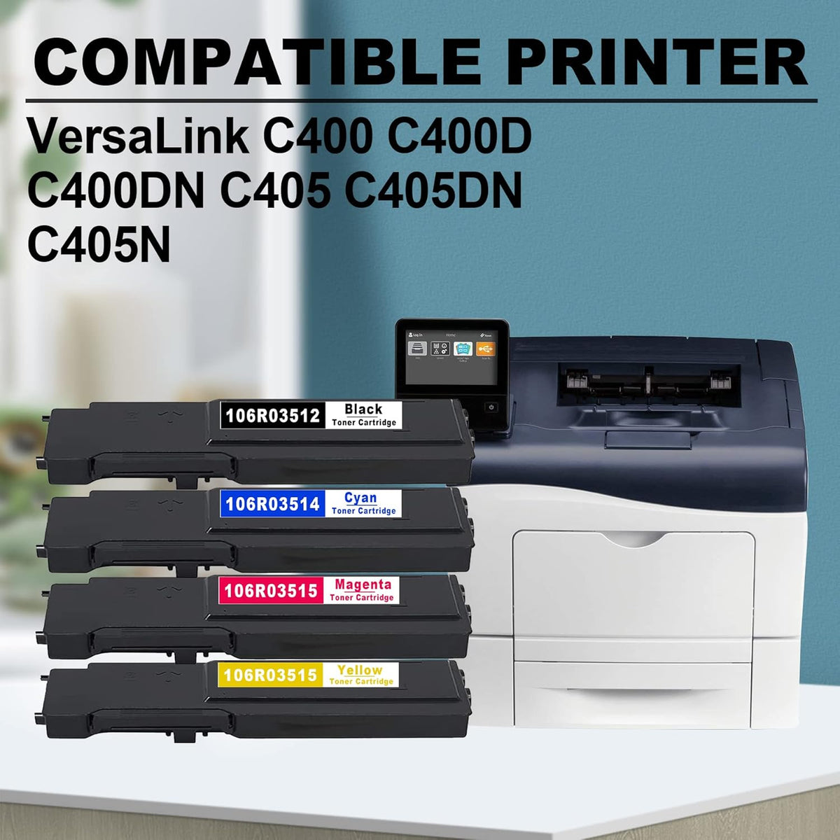 6 PK Toner Cartridge Replacement for Xerox C400 Printer R482980