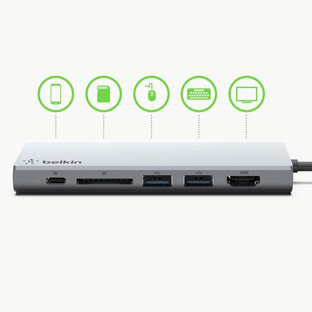USB-C Hub with Tethered USB-C Cable A5003