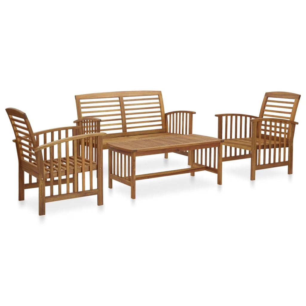 Set of 4 Acacia Wood Outdoor Furniture Set K382703