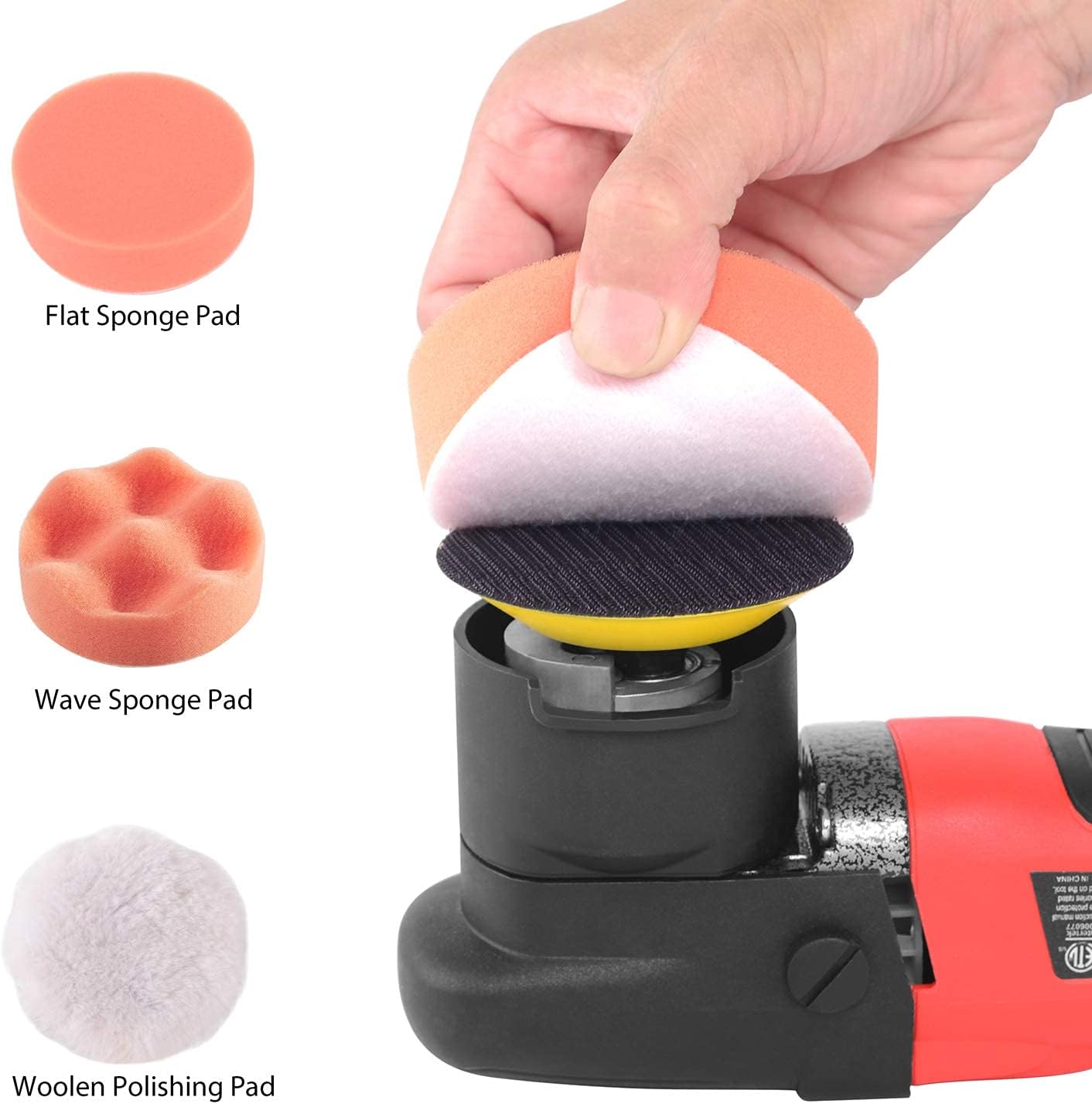 6-Inch Dual Action Random Orbital Polisher with Two Detachable Handles L30114