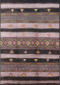 Burgundy Brown Solid Rectangle Area Rug A111963