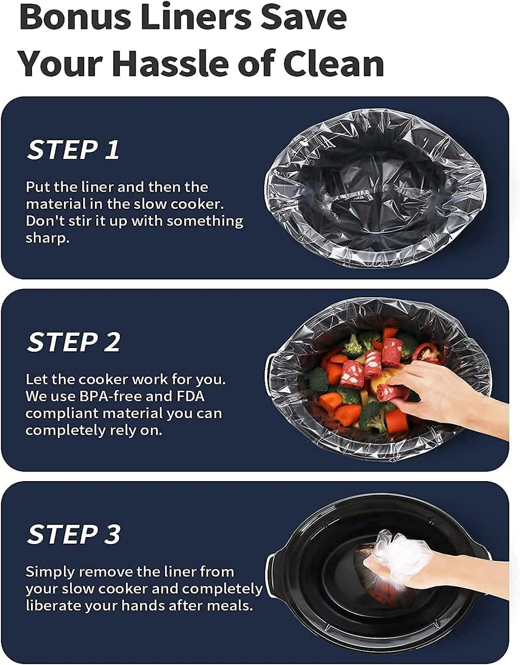 Programmable Slow Cooker 8.5-Quart with 30 Liners E68464