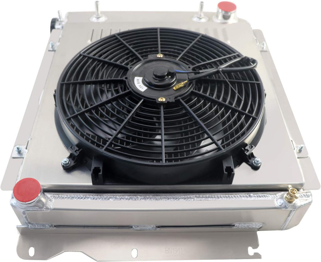 4 Row Core Radiator with Fan Shroud and Relay H7818