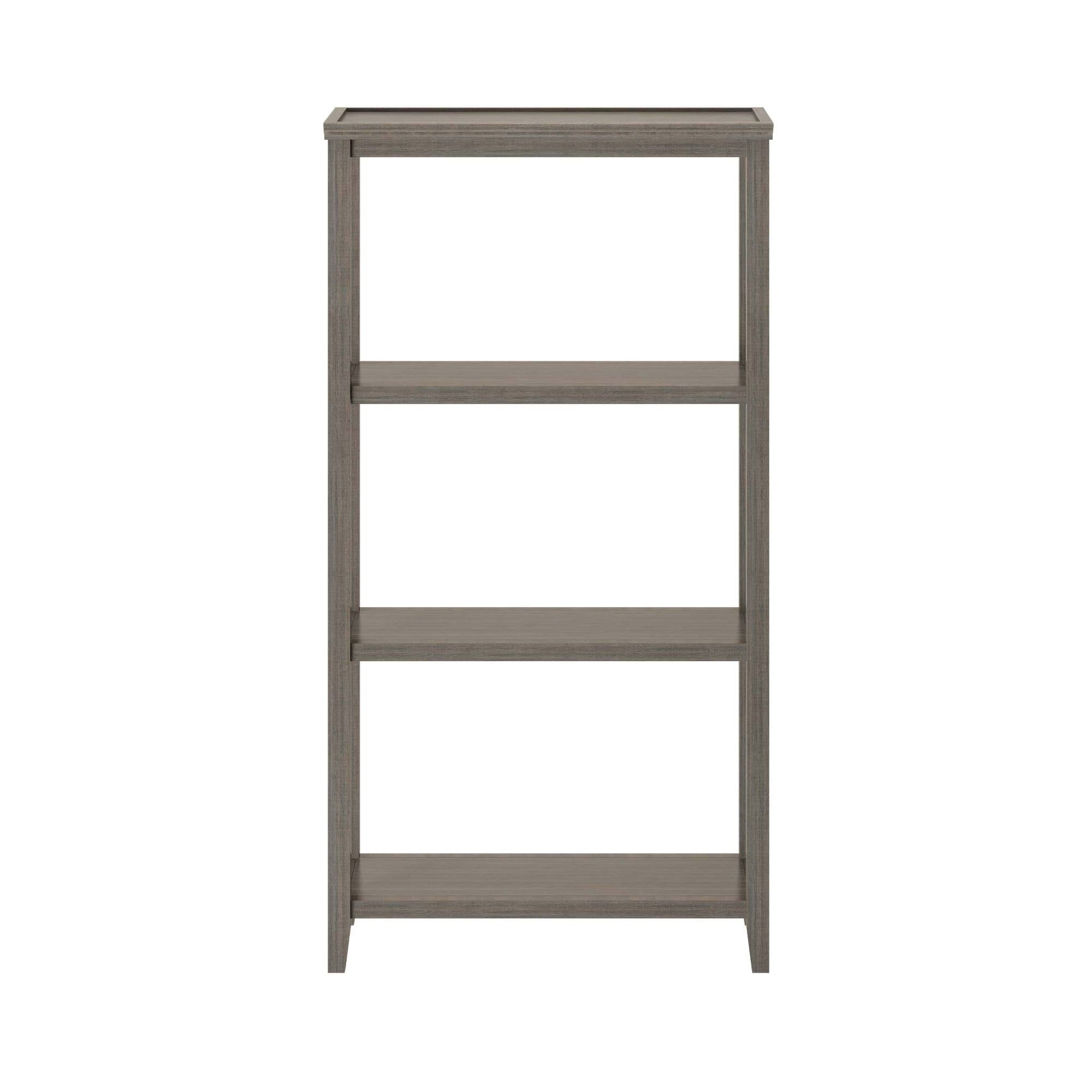 Washed Gray Solid 3-Tier Tall Vertical Bookcase U962847