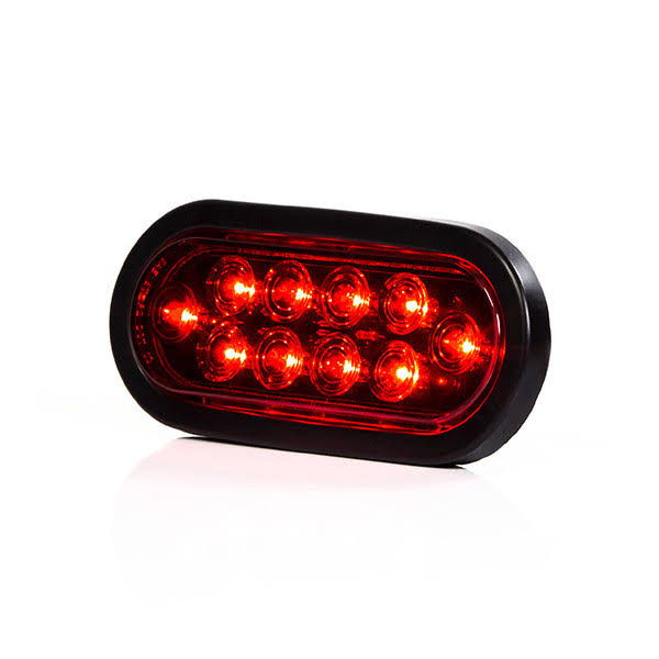 12 New LED Sealed Red 6x22 Oval Stop Turn Tail Lights K223808