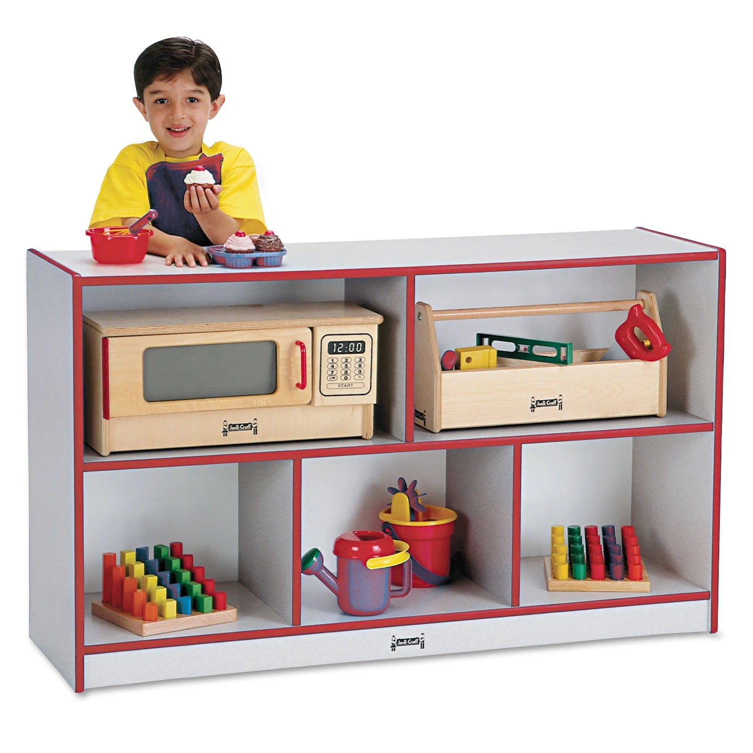 Red Low Single Mobile Storage Unit X8464