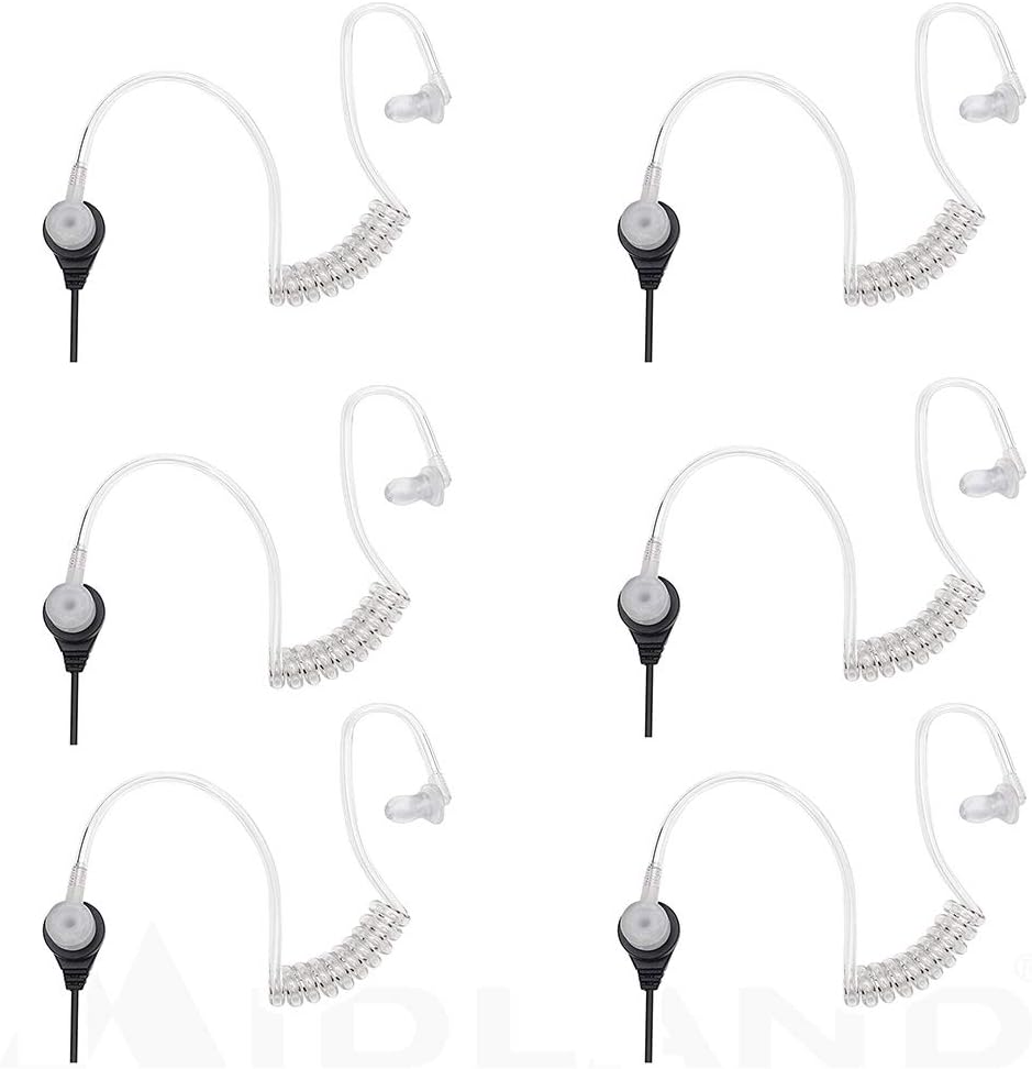 Transparent Security Headsets with PTT/VOX (6-Pack) S938