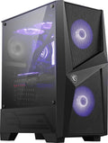 Mid-Tower PC Gaming Case with Tempered Glass Side Panel, 120mm Fan, Liquid Cooling Support, Pack of 2 A208