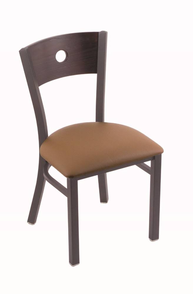 Pewter Finish Beechwood Seat Chair E642607