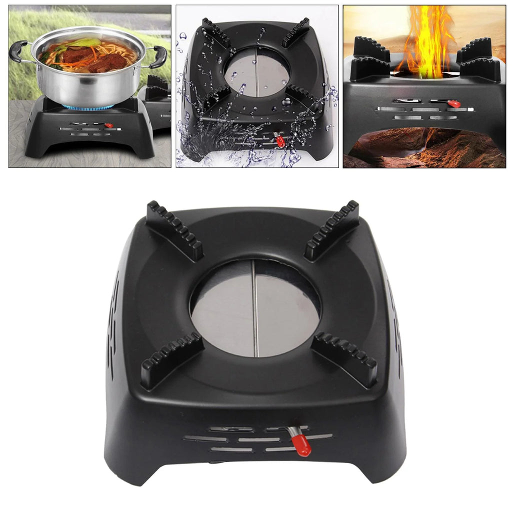 Portable Wood Burning Stove for Outdoor Cooking Black J578561