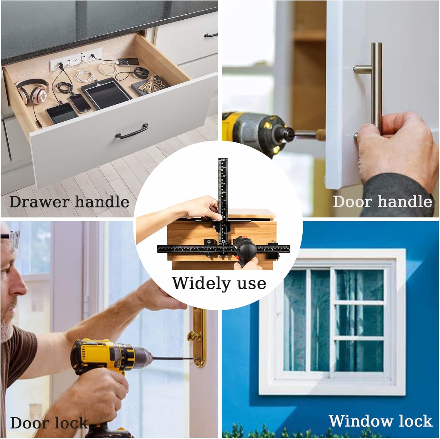 14-Piece Aluminum Alloy Cabinet Handle Template Jig Tool O269261