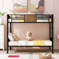 Twin-Over-Twin Metal Bunk Bed with Safety Rail C859665