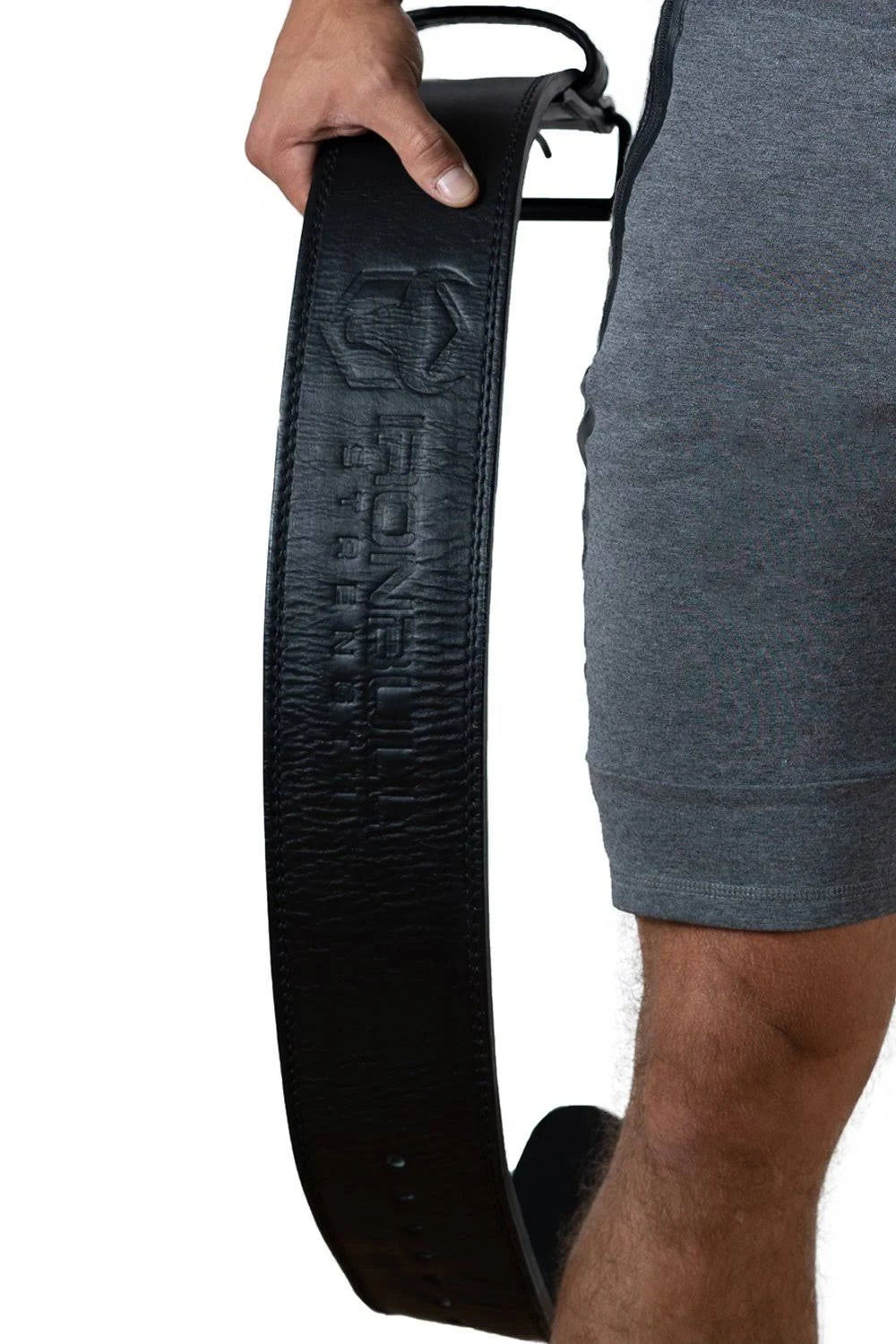 Black 2XL Leather Powerlifting Belt W71195